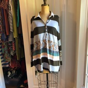 We the Free Long High Low Rugby Style Shirt